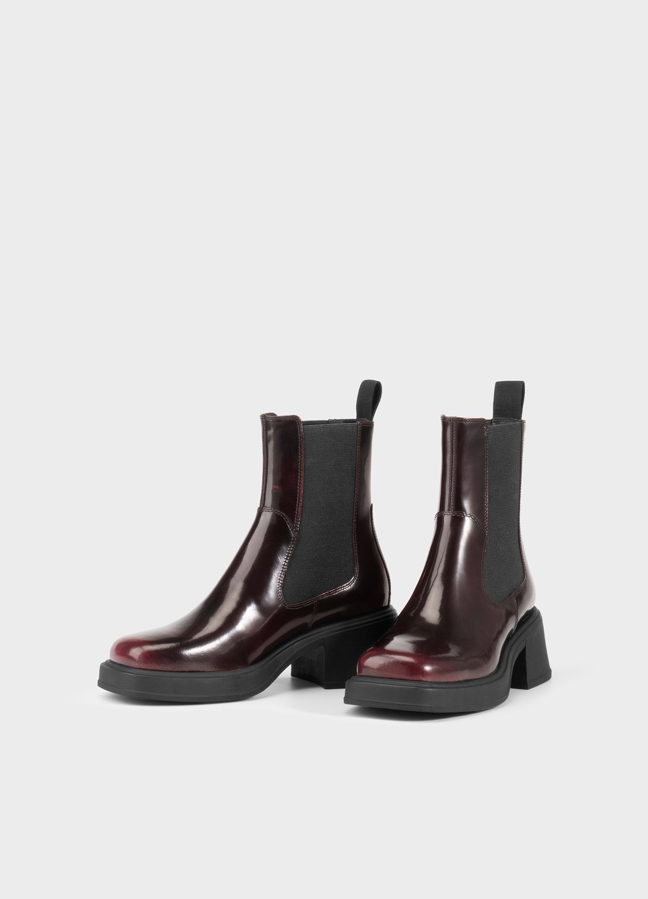 Dorah boots | Boots | Dark red | Polished Leather | Woman | Vagabond