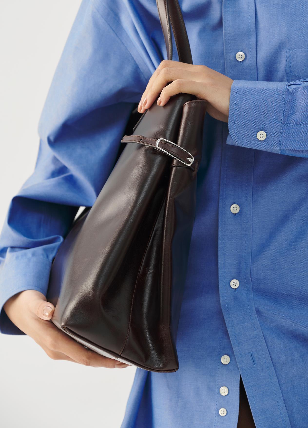Cannes bag | Bag | Dark brown | Leather | Woman | Vagabond