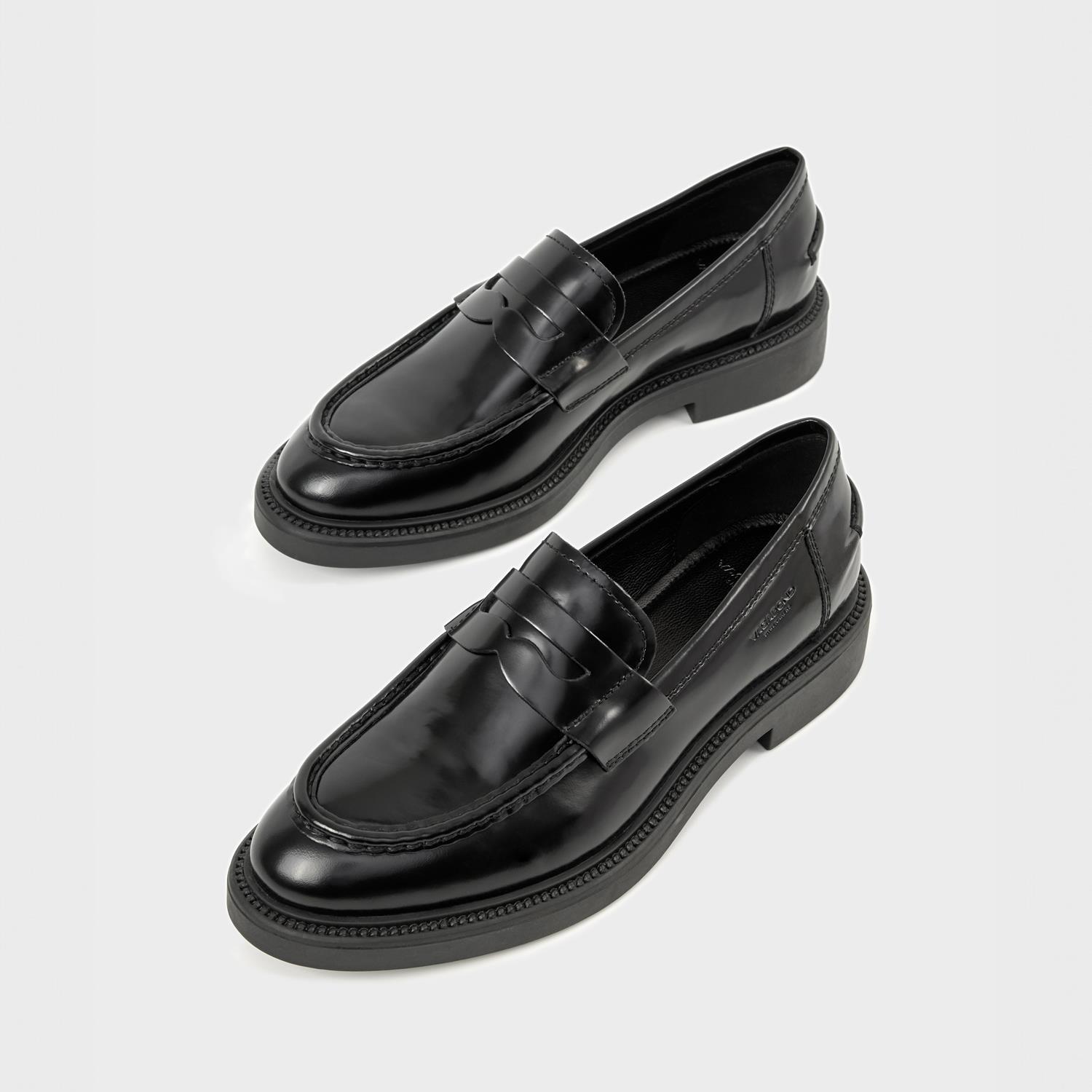 Vagabond Alex W - Women's Preto Couro Polido