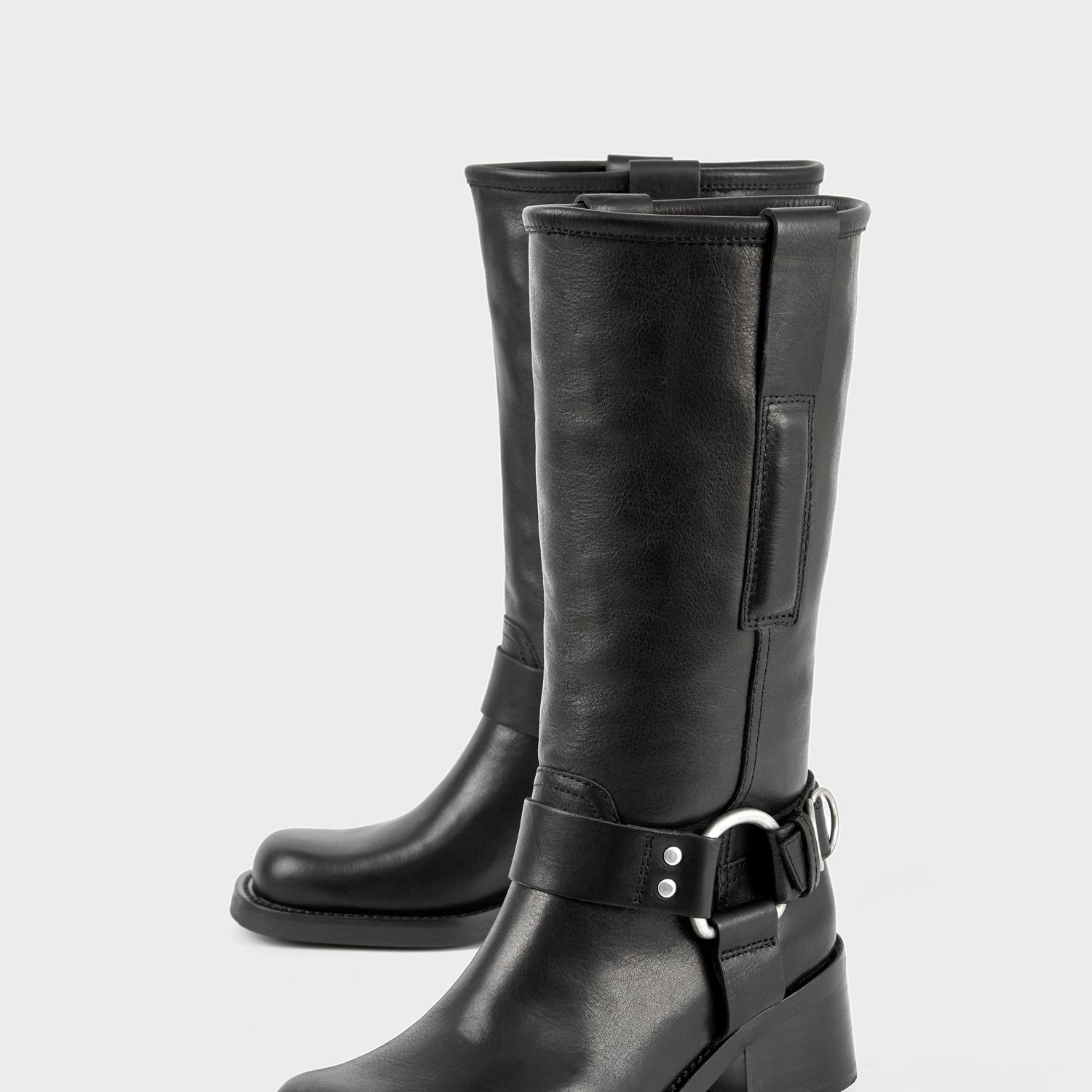 Vagabond Nour - Femme Noir Cuir - vagabond - Modalova