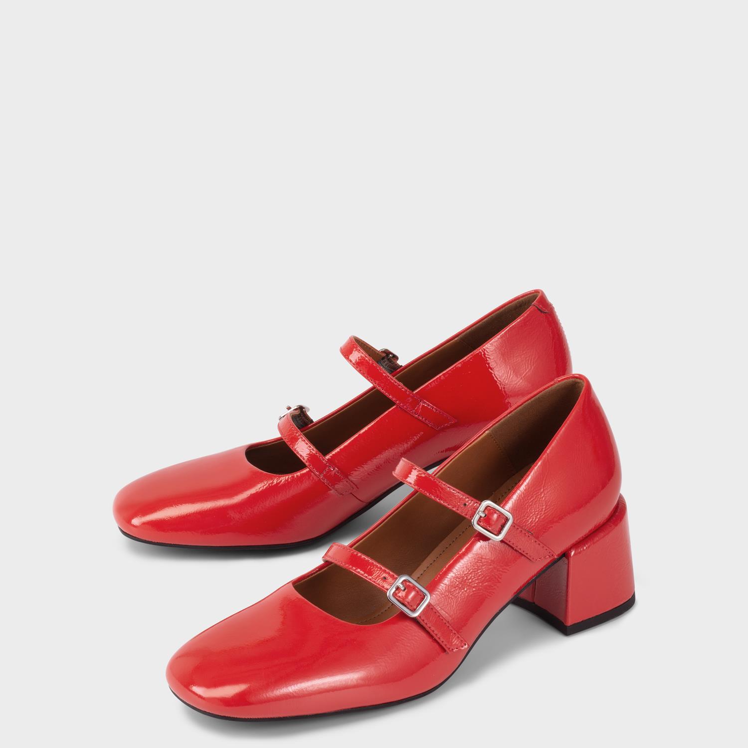 Vagabond Kvinno Rött Adison Pumps - Dam Lackat Skinn - 41