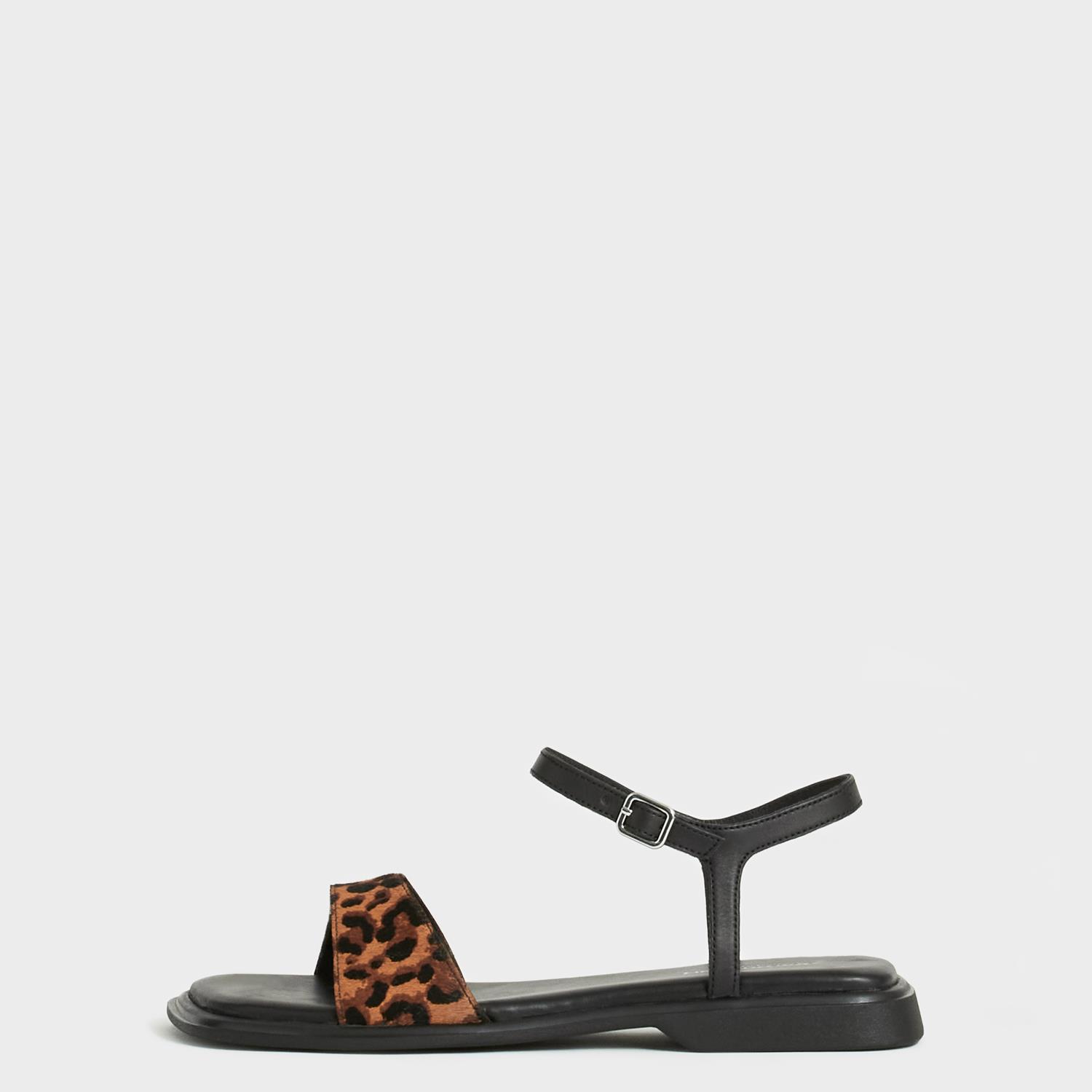 Vagabond Izzy - Donna Marrone Hair-on-leather