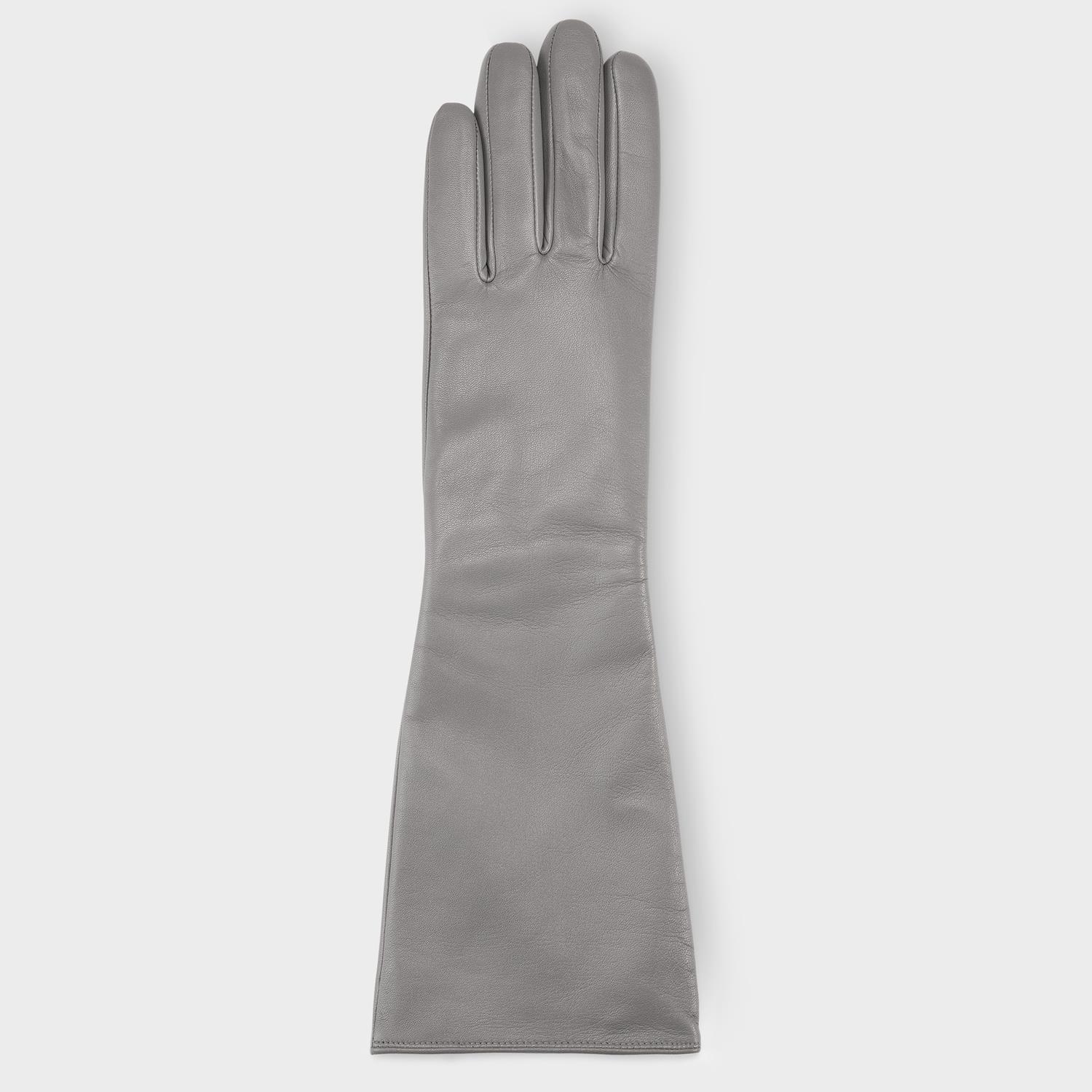 Vagabond Extra Long Glove W - Donna Grigio Chiaro Pelle