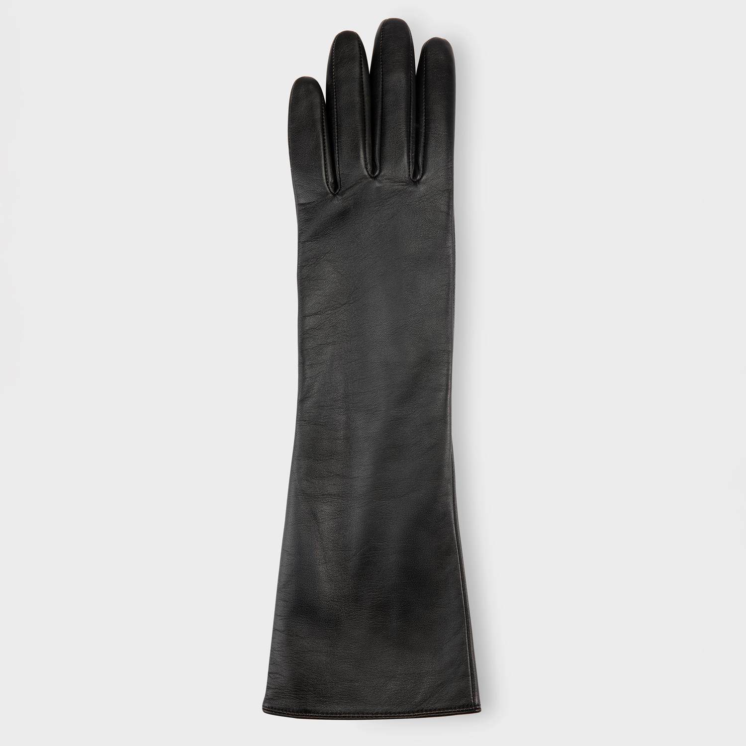 Vagabond Extra Long Glove W - Donna Nero Pelle