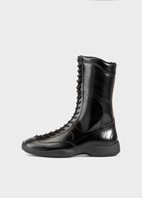 Sky чоботи | Чоботи | Чорний | Leather/Contrast Edges | Жінка