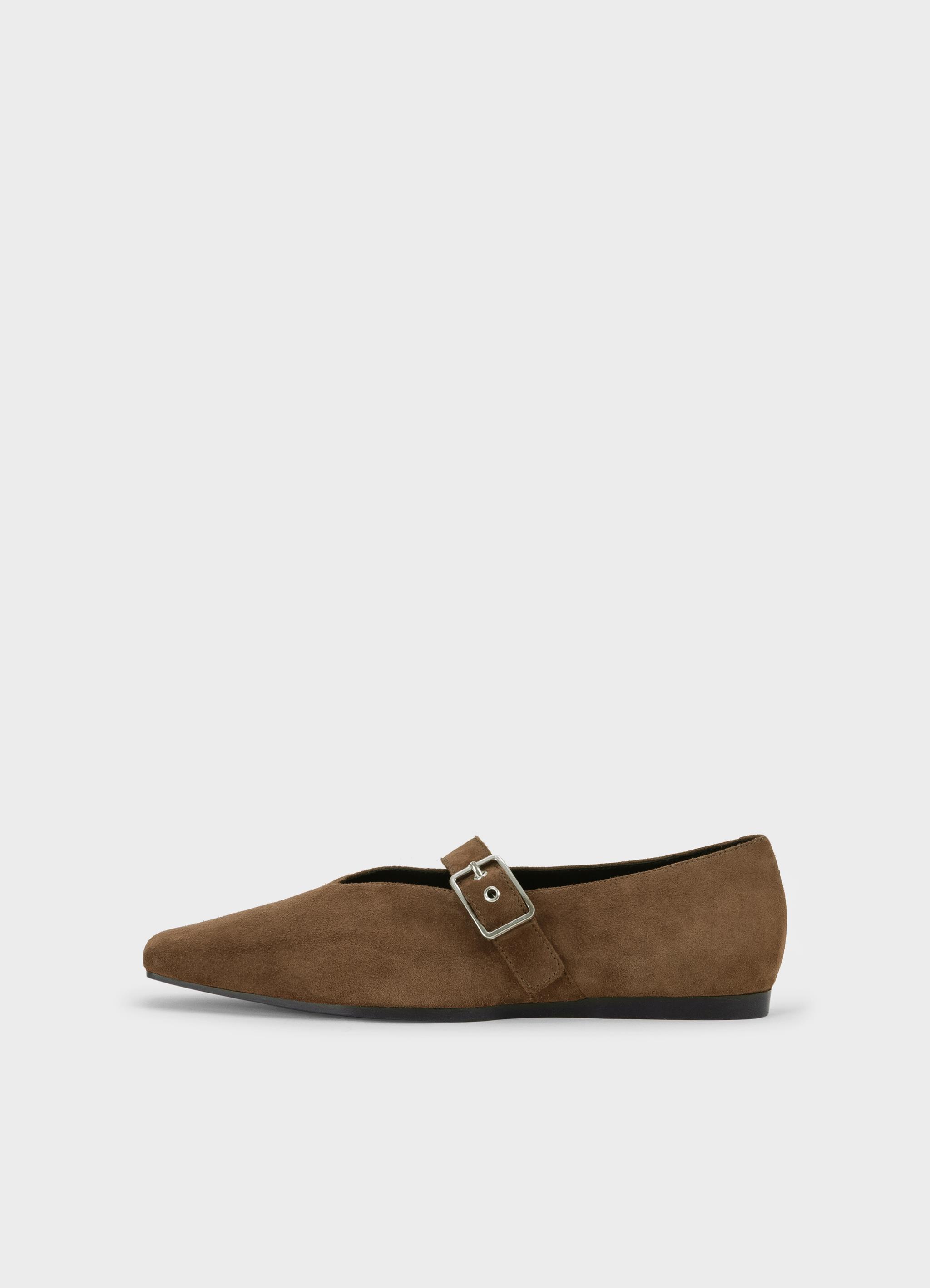 Wioletta ballet flats | Ballet flats | Brown | Suede | Woman