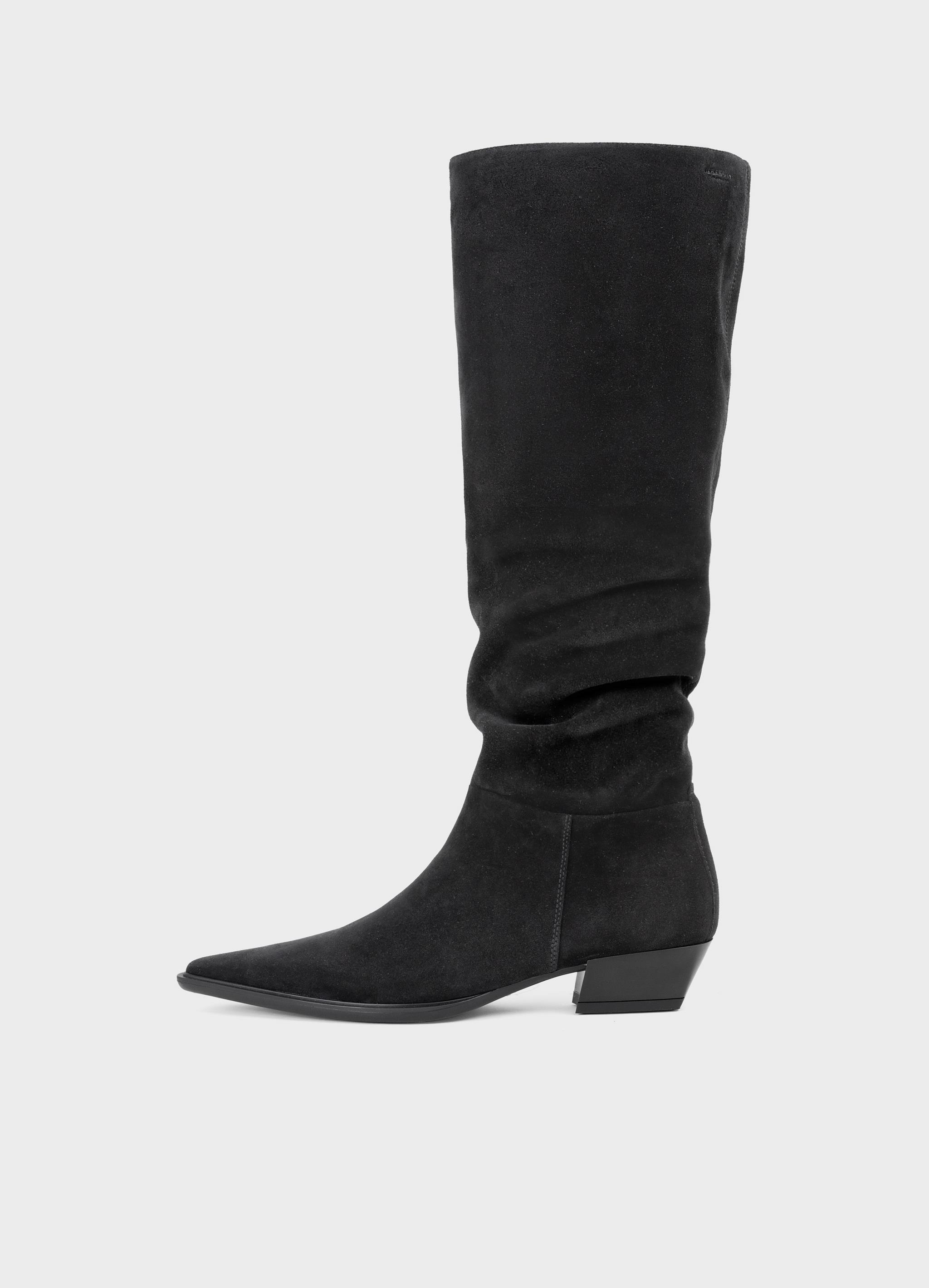 【LOCAL MANSION】★送料・関税込★black sole suede long boots LOCAL MANSION】☆送料・関税込☆black sole suede long boots