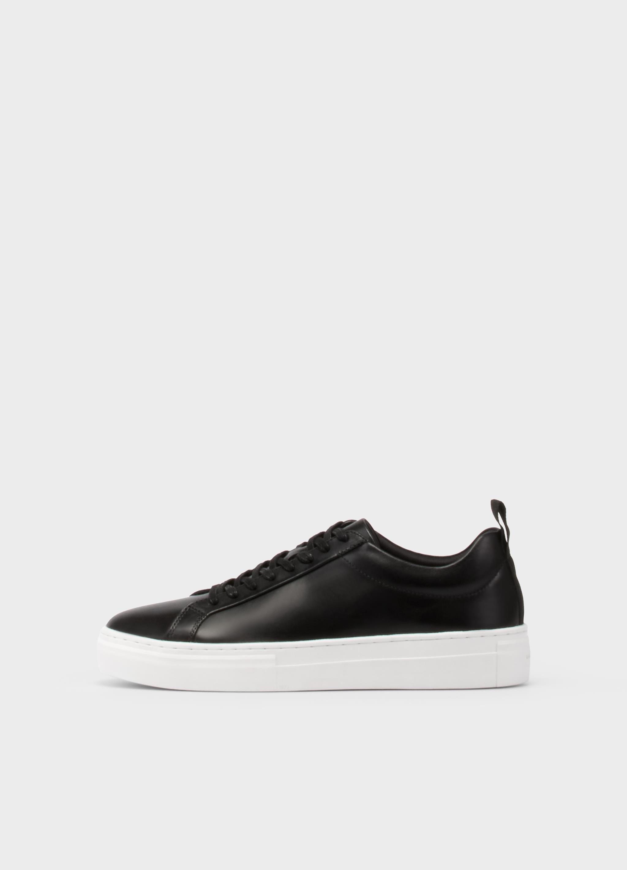 ハコブネ Zoe platform sneakers | Sneakers | Black | Leather | Woman | Vagabond