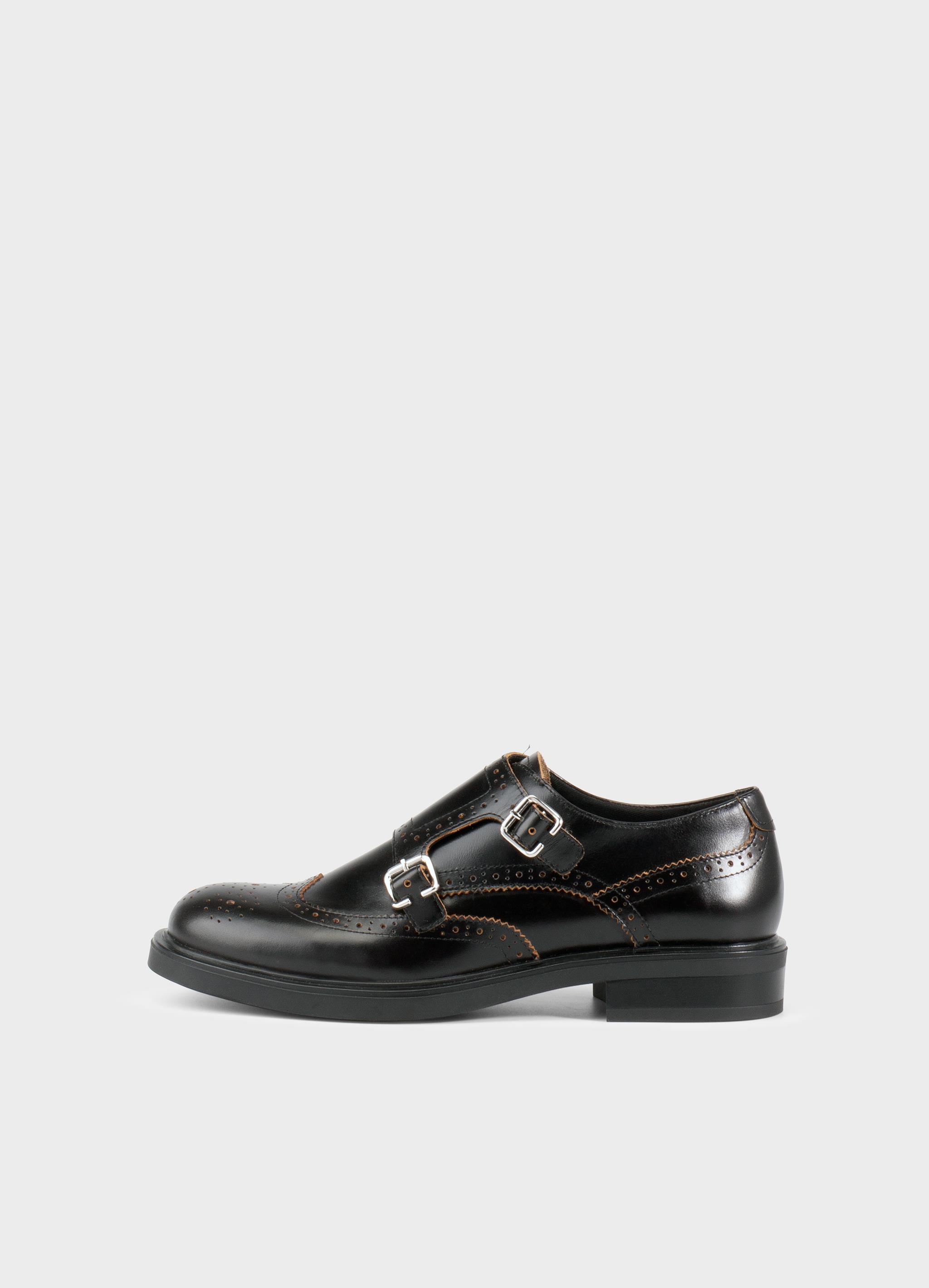 Freya shoes | Shoes | Black | Leather/Contrast Edges | Woman