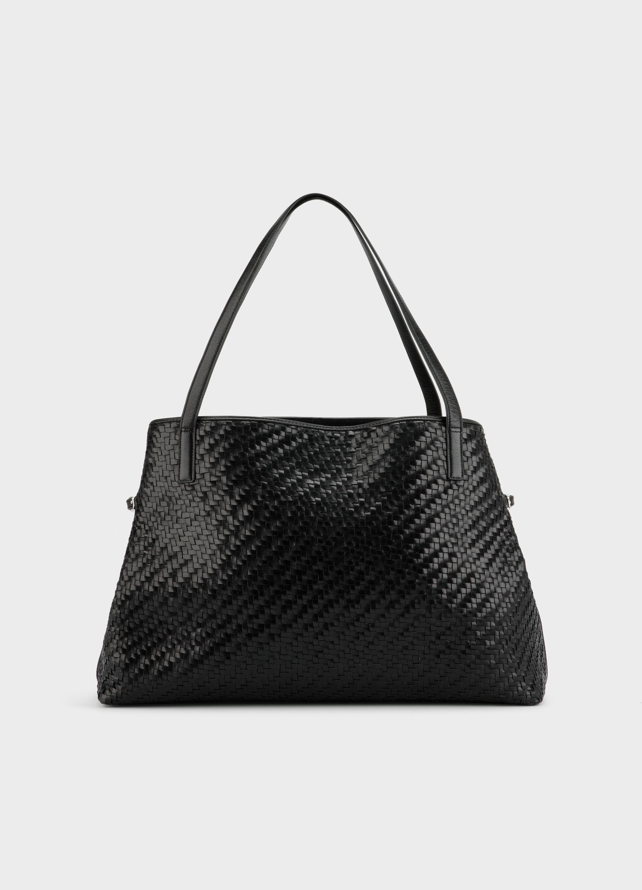 Cannes bag | Bag | Black | Braided Leather | Woman | Vagabond