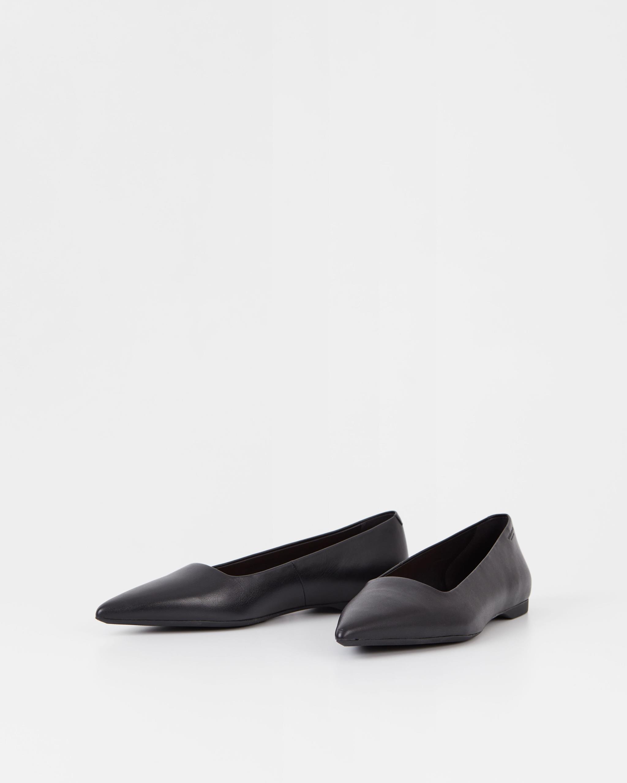 Hermine ballerine Nero, Pelle