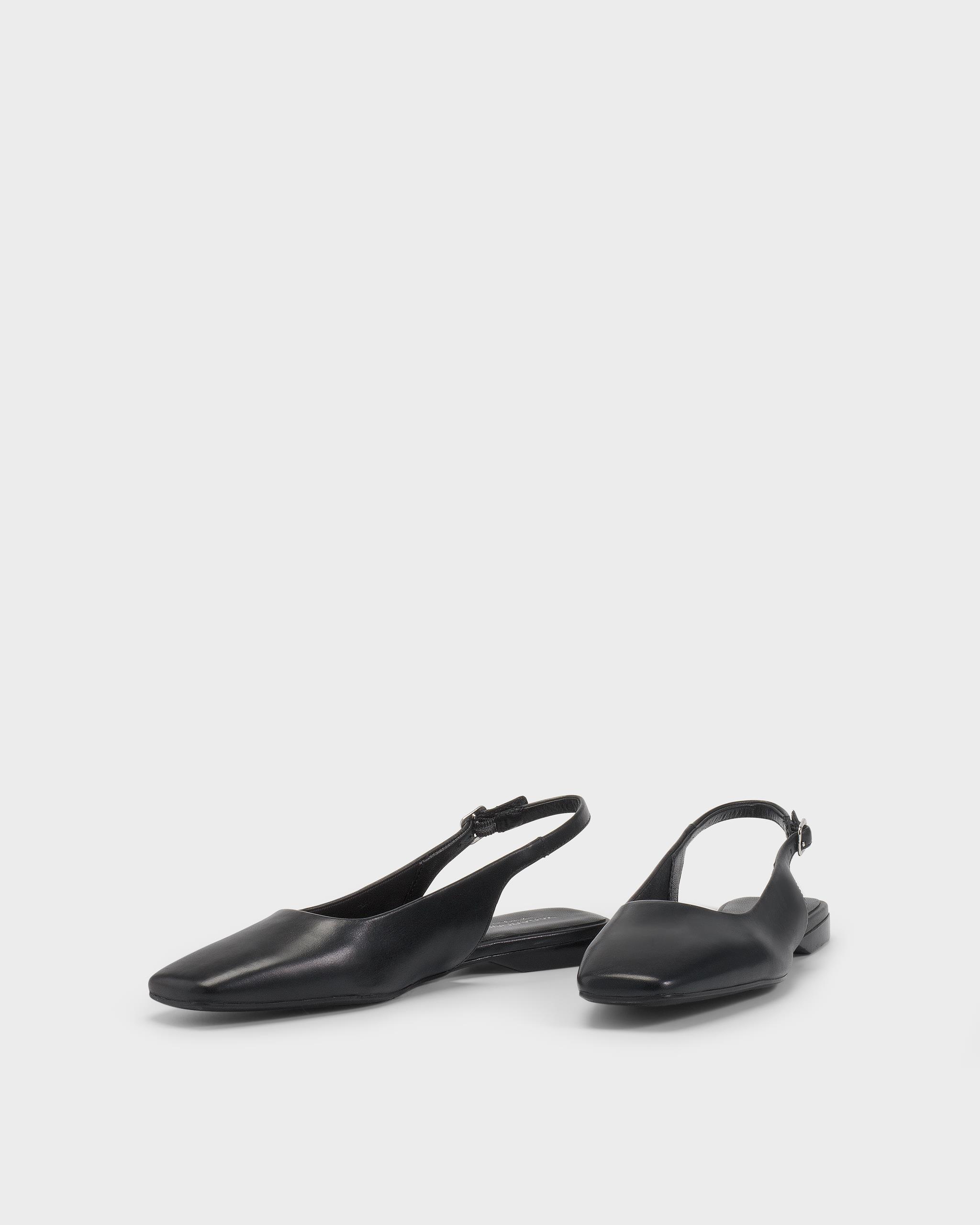 Delia ballerine Nero, Pelle