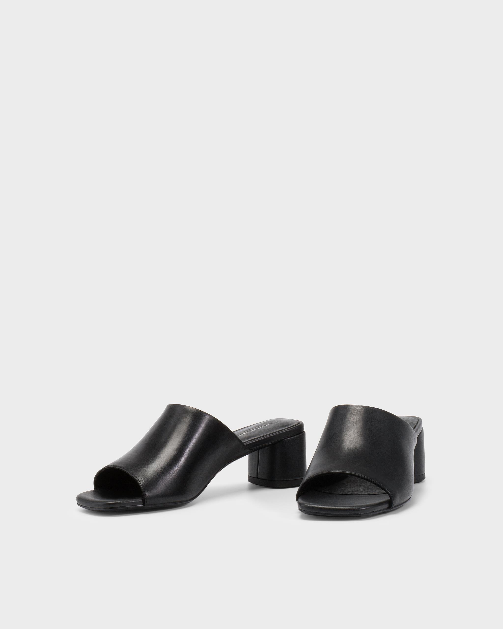 Piper mules Svart, Skinn