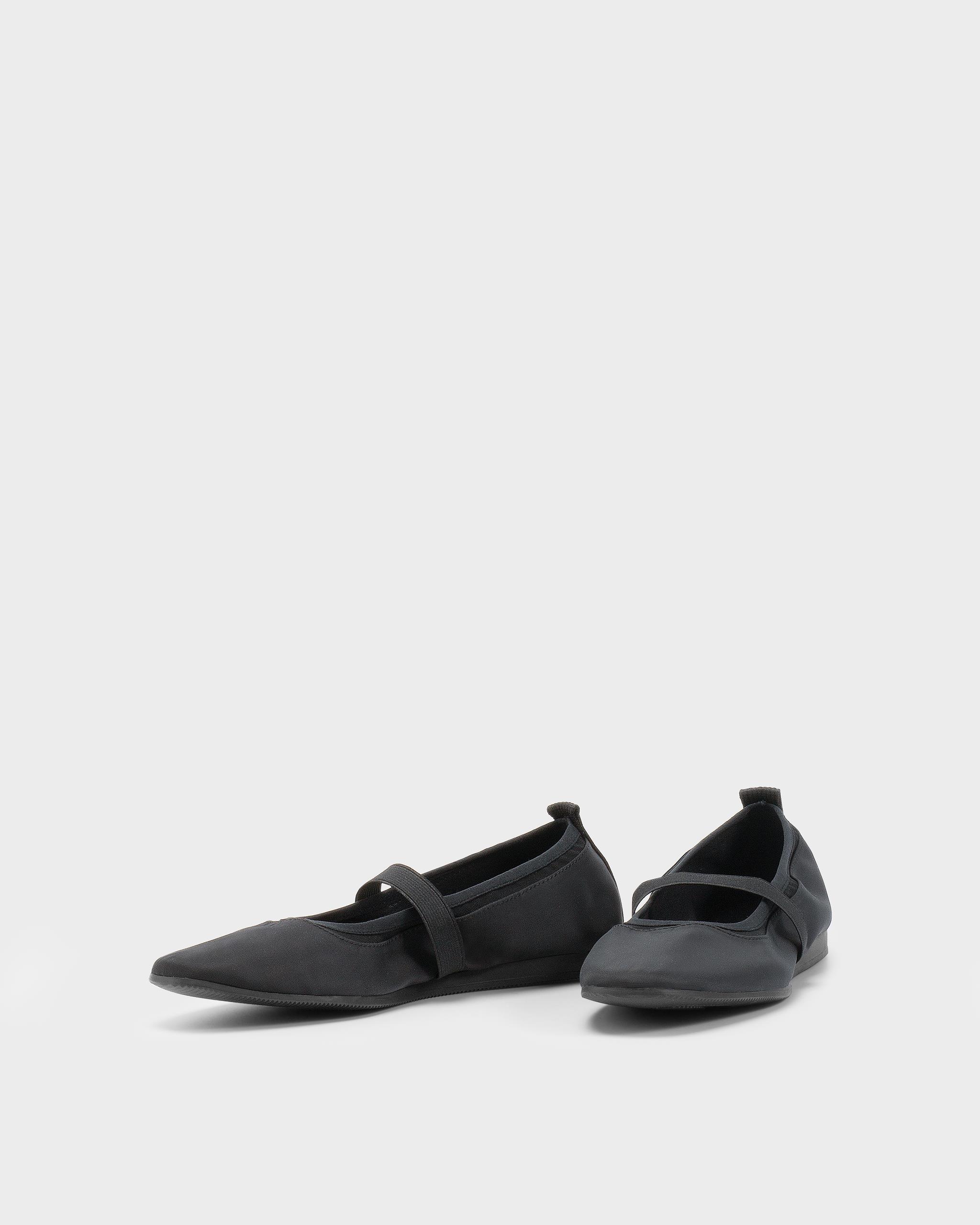 Hillary ballerine Nero, Tessuto