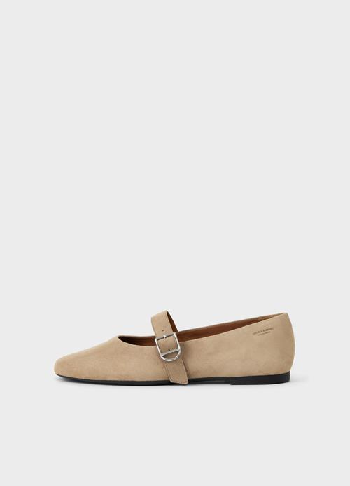 Borbonese Beige Leather Women Ballet Flat