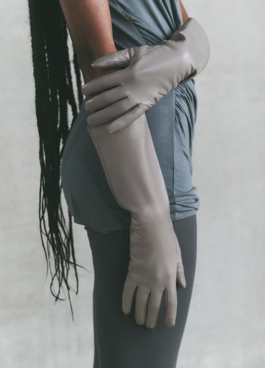 Extra Long Glove in grey