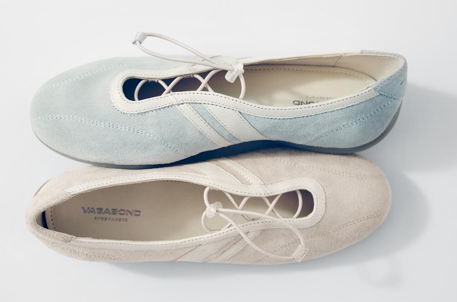 Hollie ballet flats in blue and pink