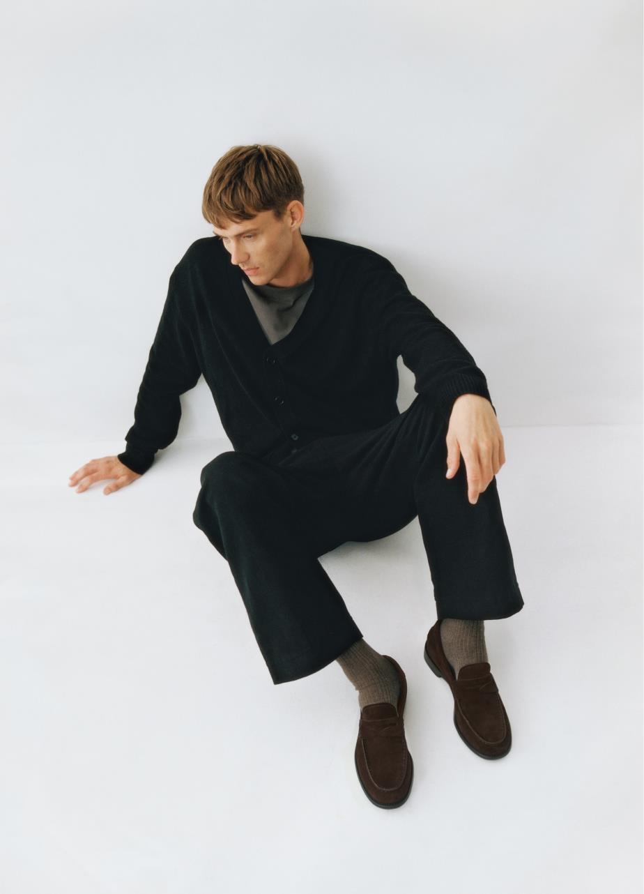 Steven mocassins Marron Foncé daim