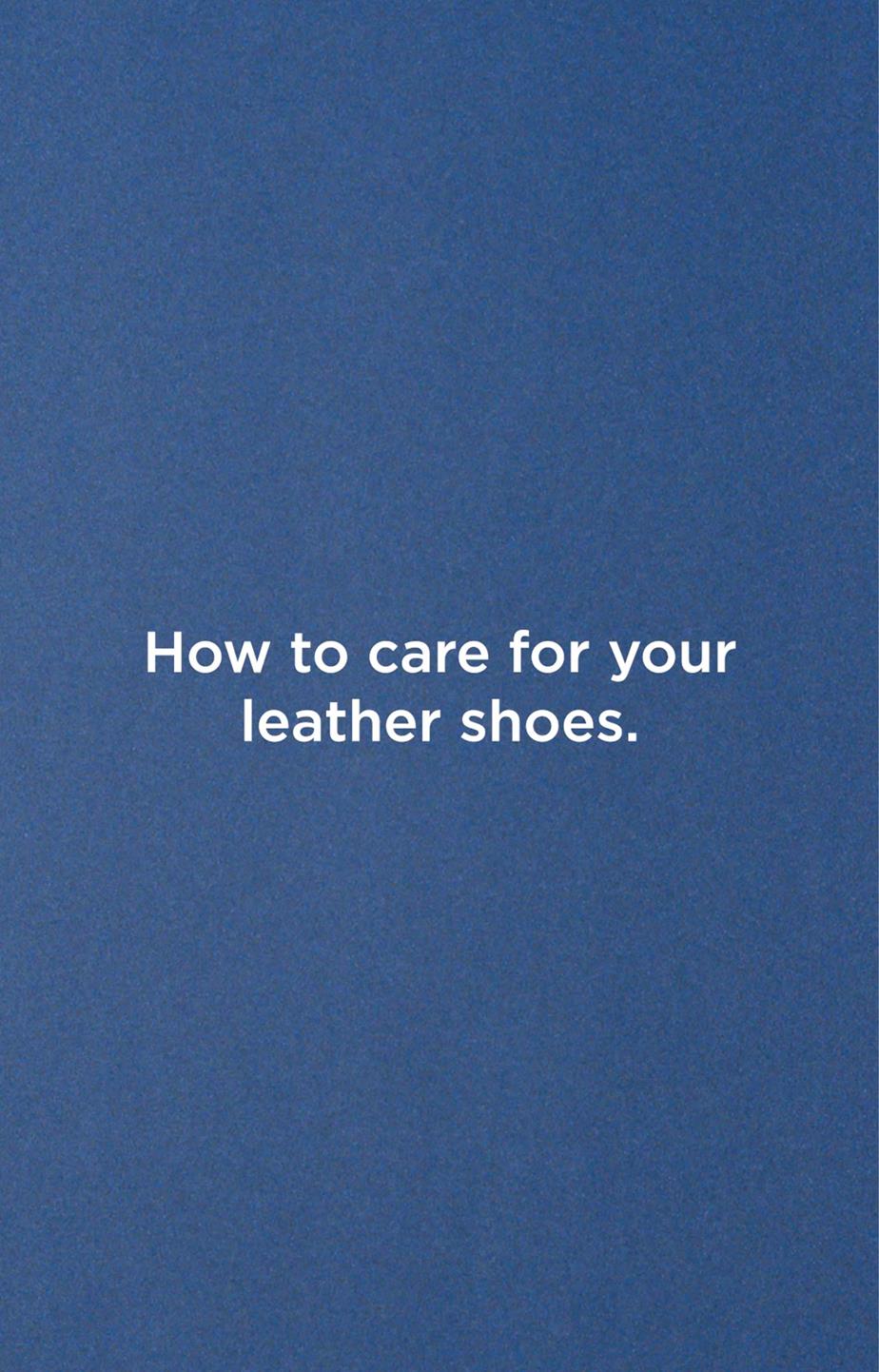 How to care for your leather shoes