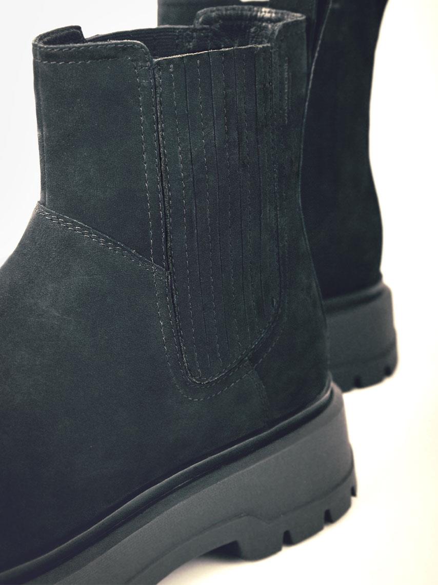 Nærbillede af nubuck