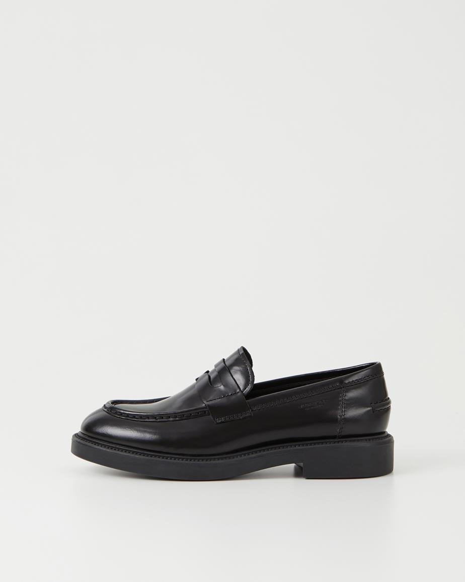 Alex w loafers Black, Polished Leather