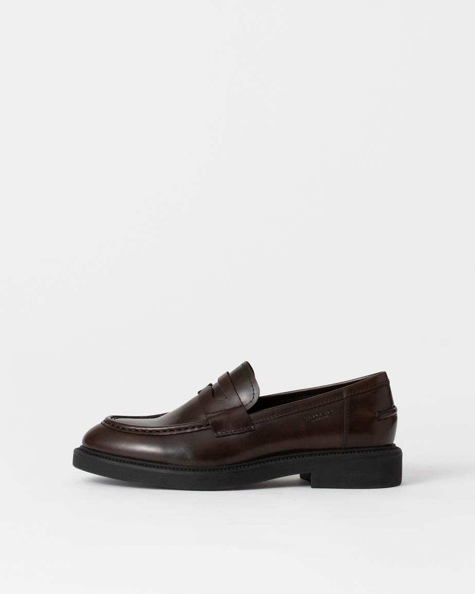 Alex w loafers Hnědá, Leštená Kůže