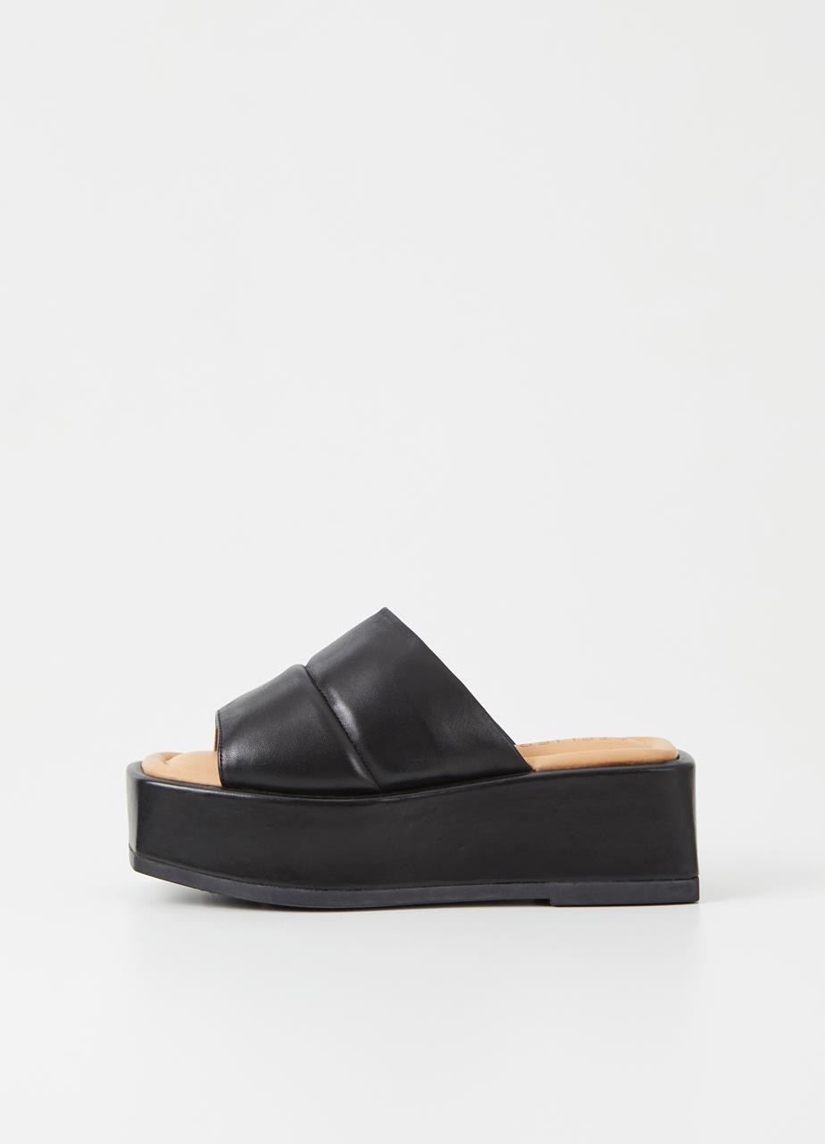 Juno sandales Noir cuir