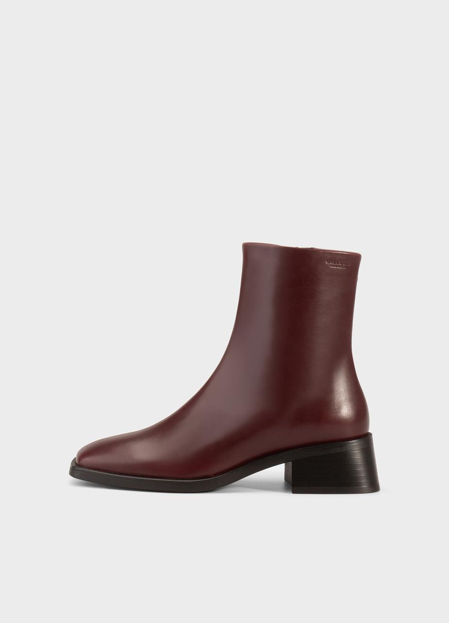 Blanca ankle boots DARK RED LEATHER