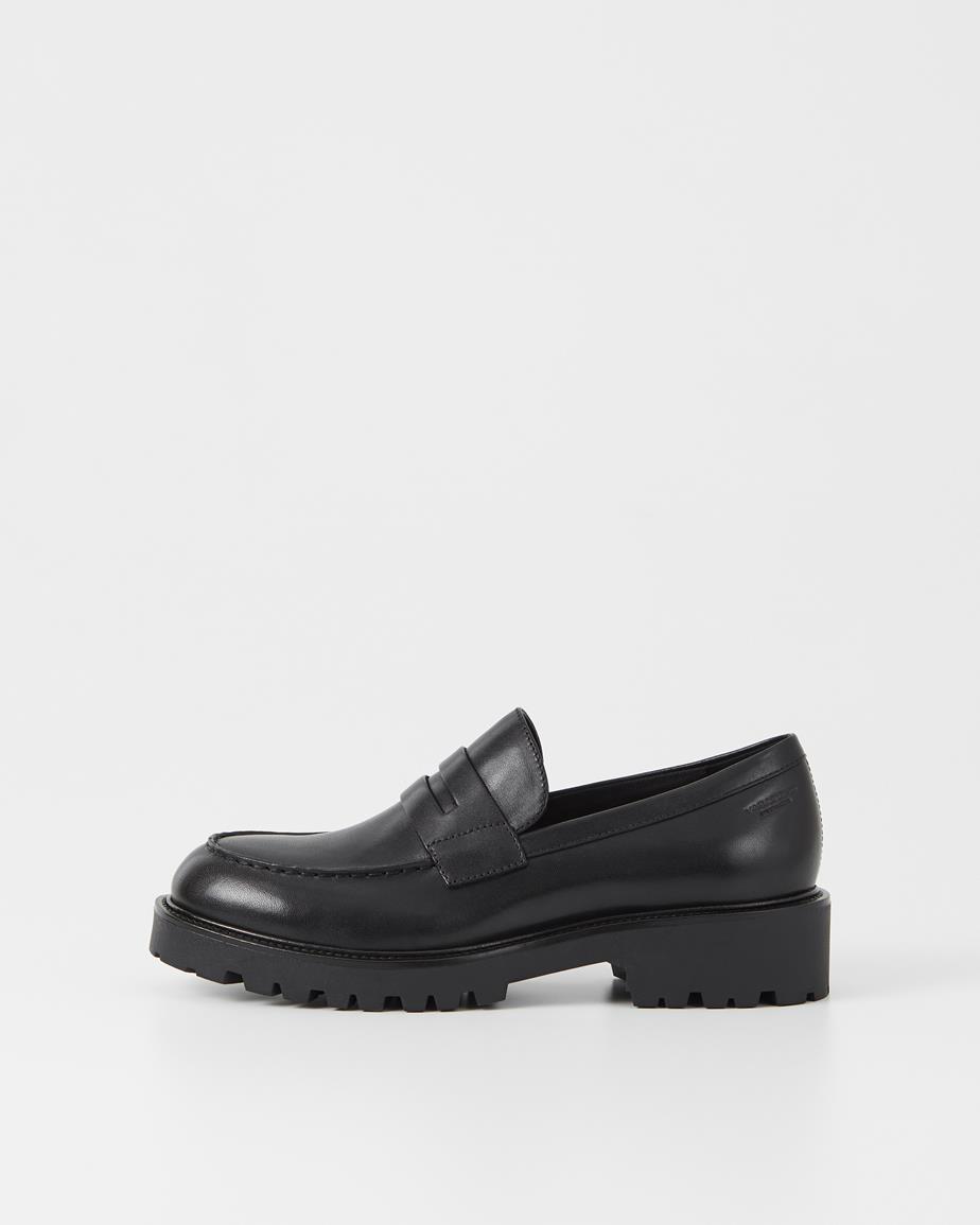 Kenova mocassins Noir, Cuir