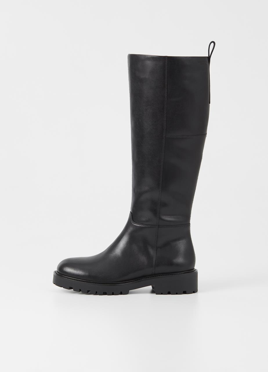 Kenova bottes Noir cuir