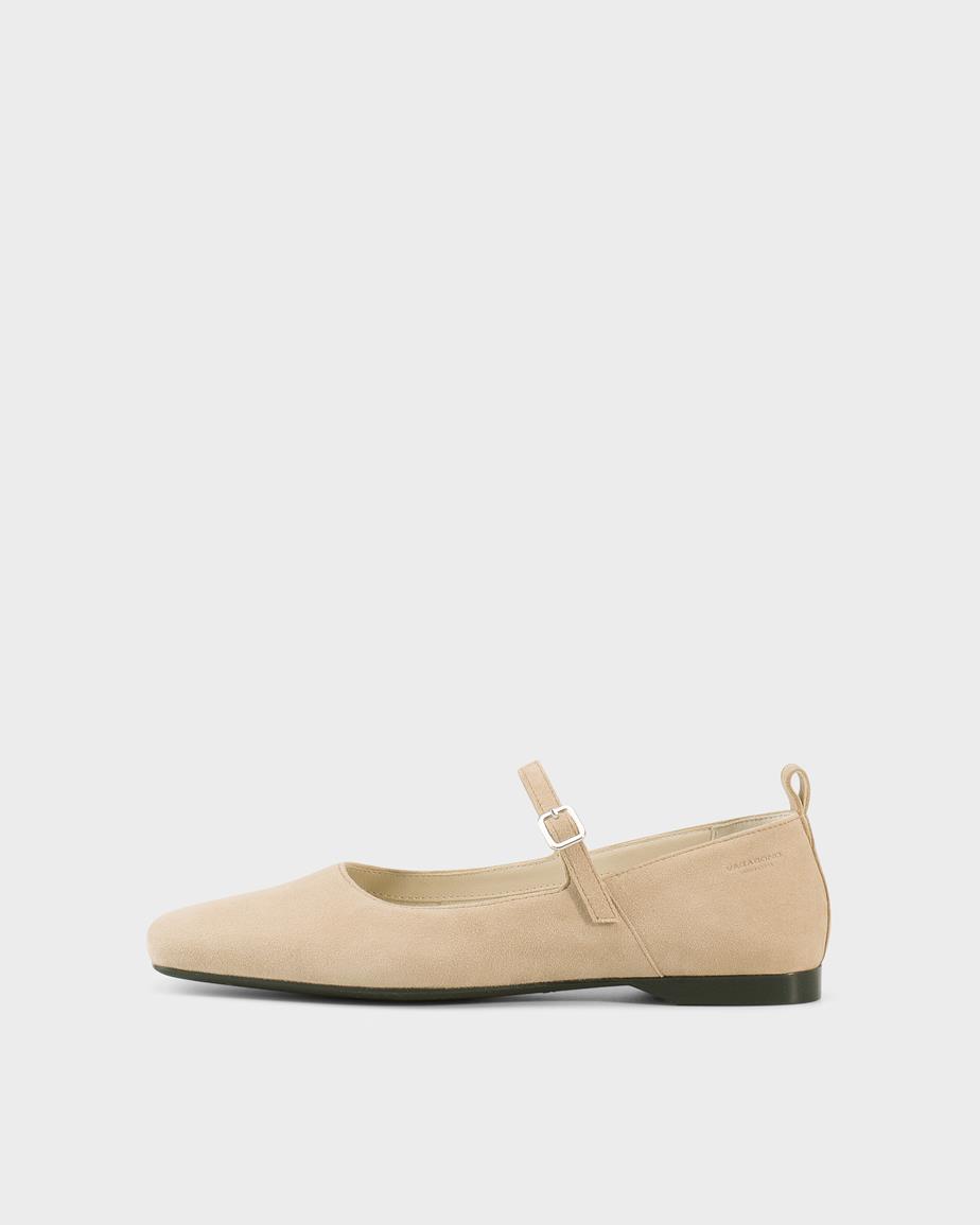 Delia ballerine Beige, Camoscio