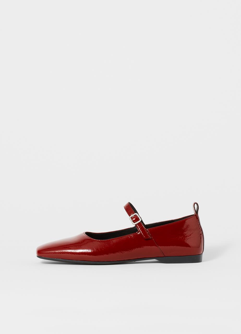 Delia chaussures Rouge Foncé cuir verni