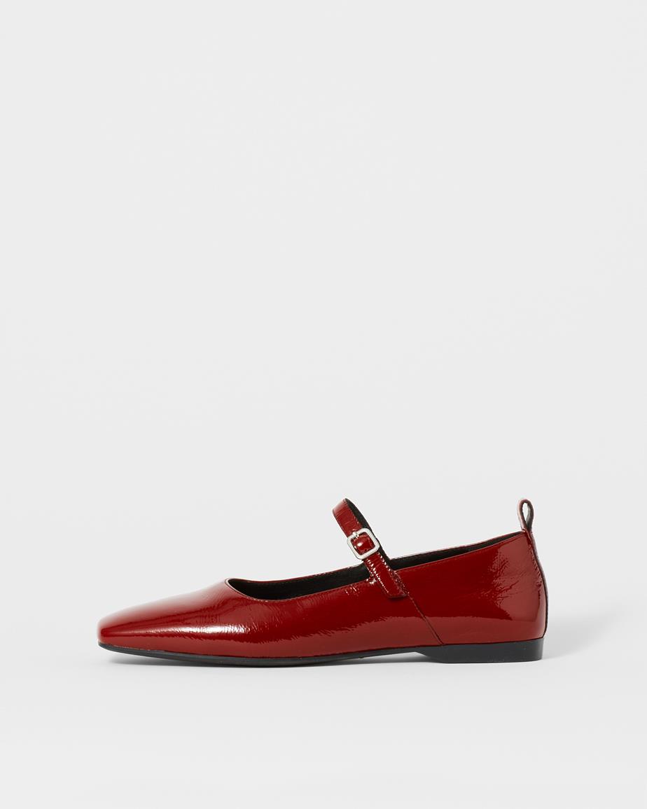 Delia ballet flats Dark Red, Patent Leather