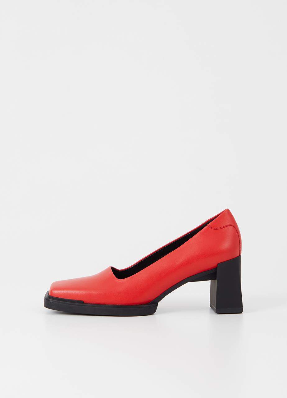 Edwina sapatos de salto alto Vermelho couro