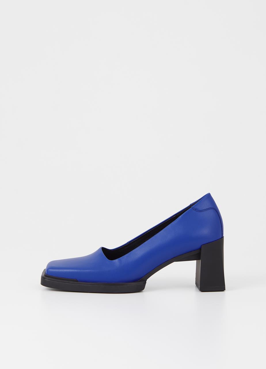 Edwina sapatos de salto alto Azul couro
