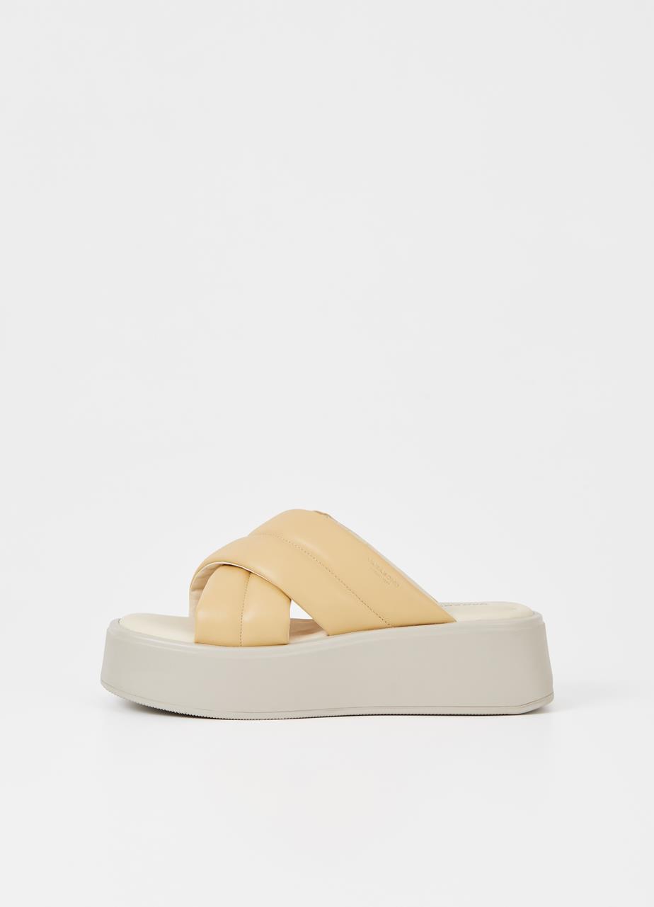 Courtney sandals Lıght Yellow leather