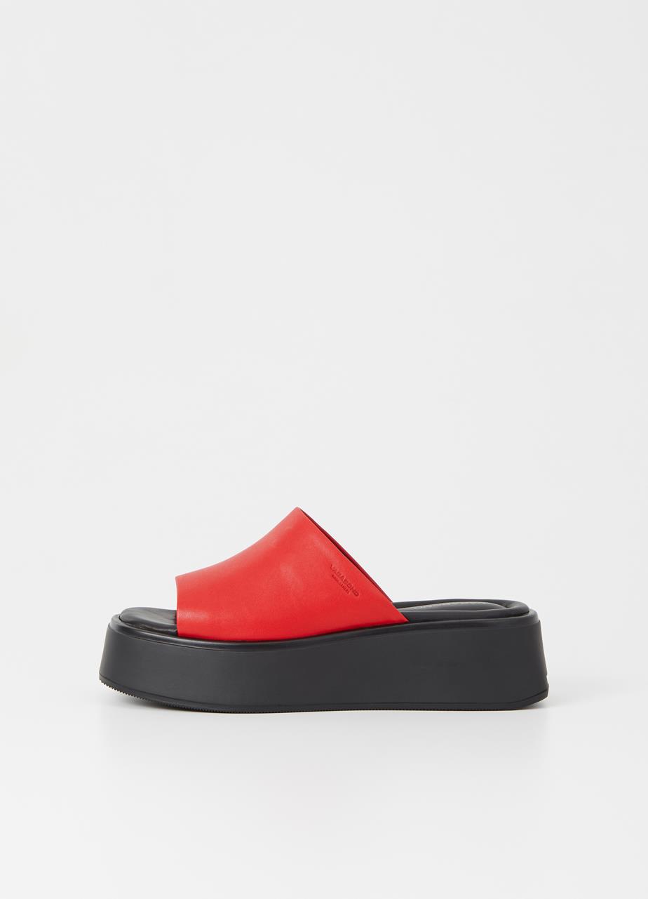 Courtney sandaler Rød læder