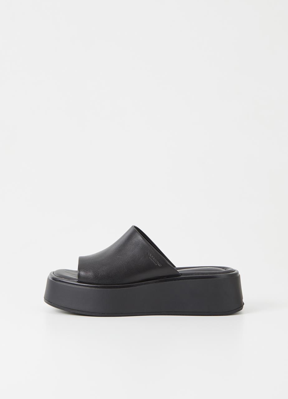 Courtney sandalen Schwarzes leder