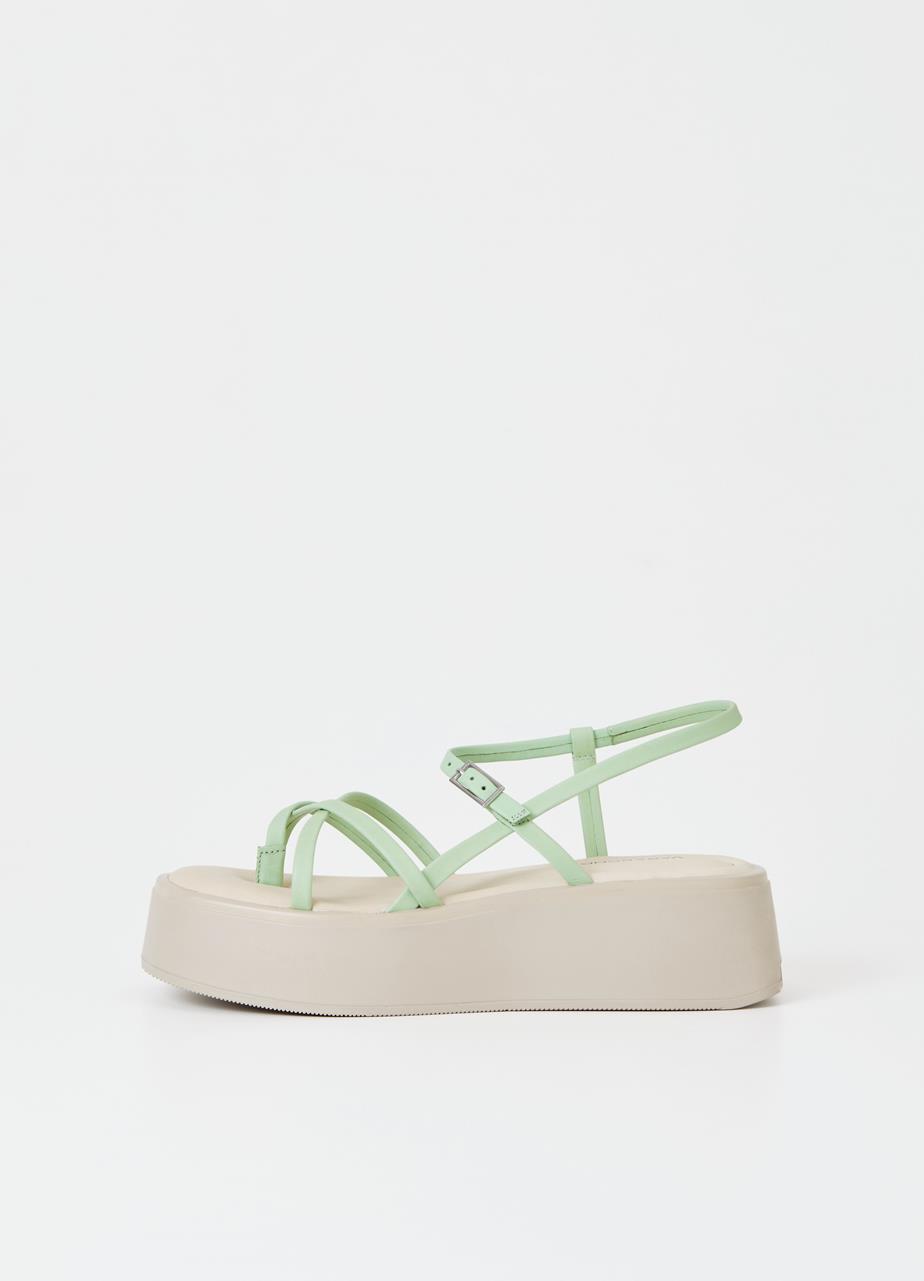 Courtney sandaler Grön  läder