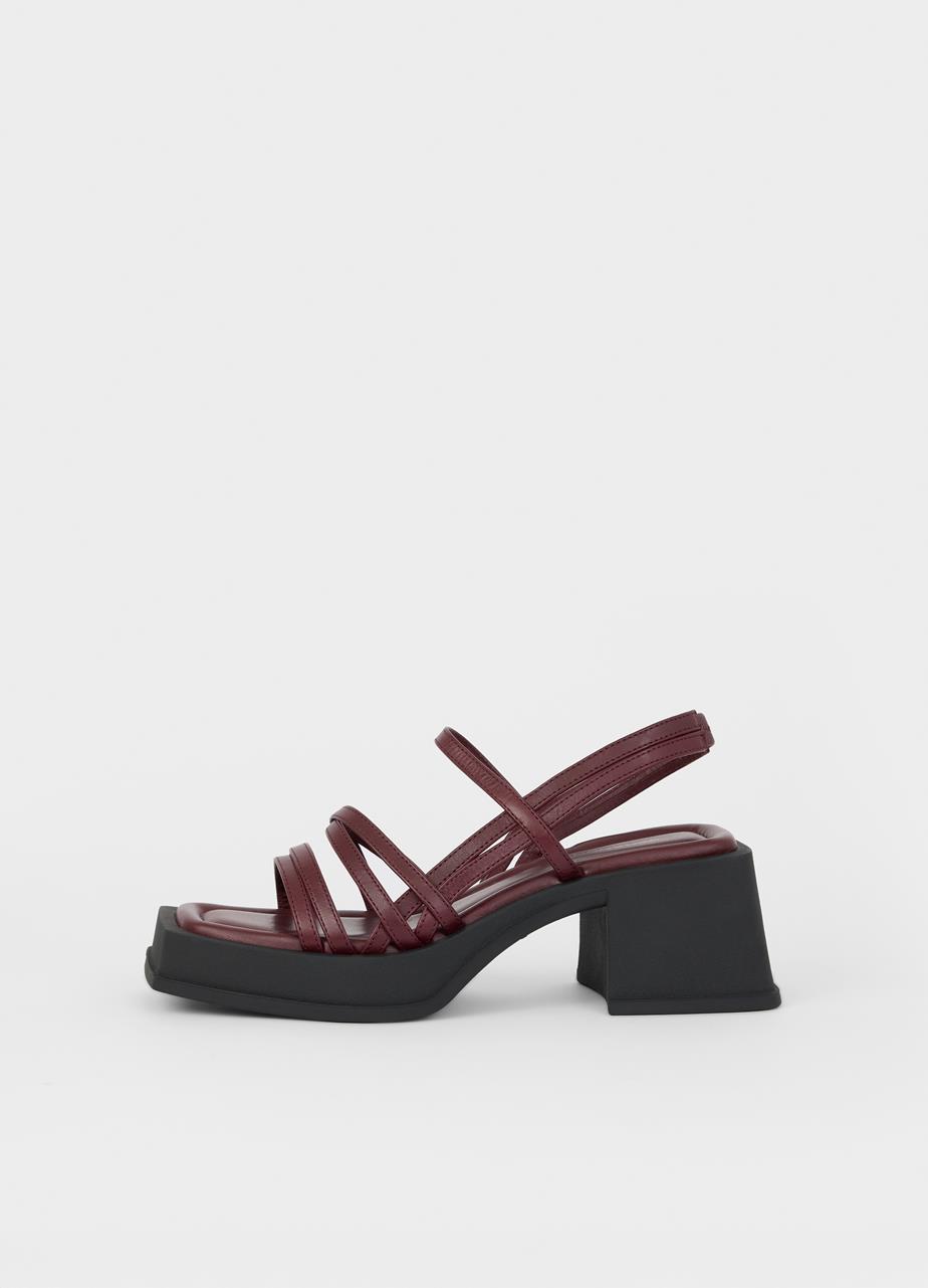 Hennie sandales Rouge cuir