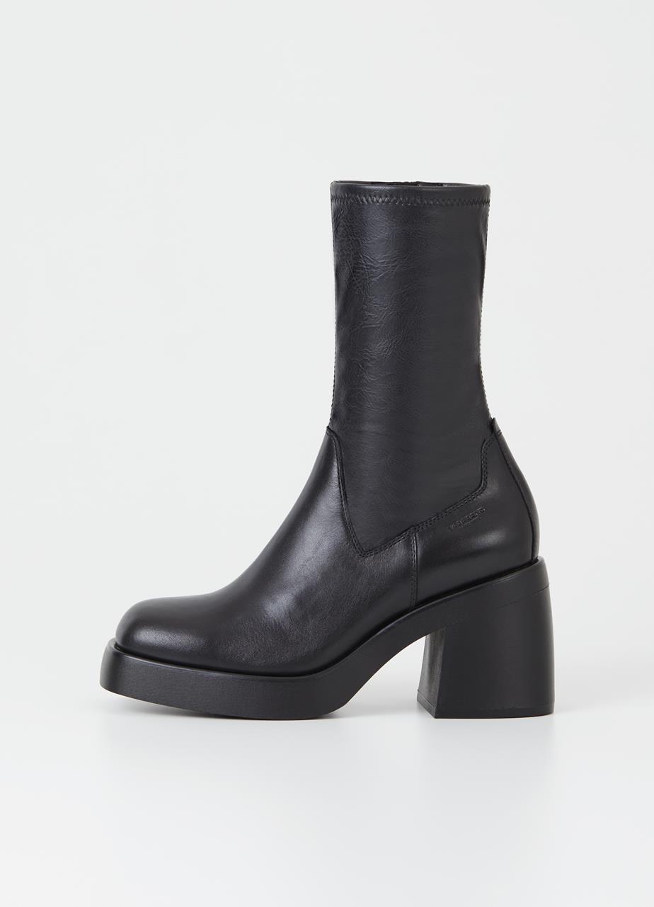 Brooke botas Negro cuero/comb