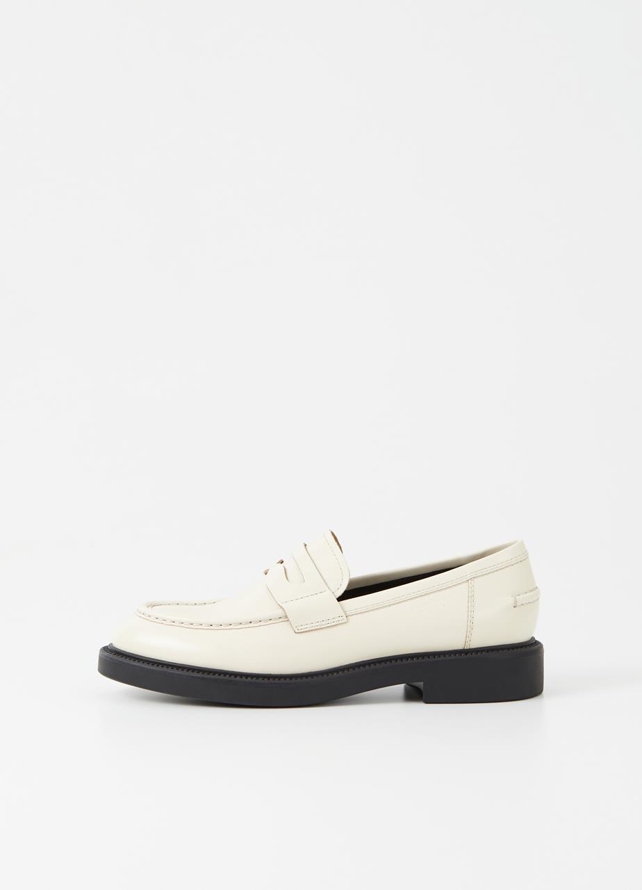 Alex w loafer Off-White polished leather