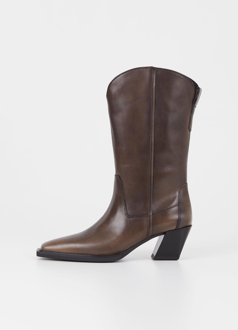 Alına tall boots Brown brush-off leather