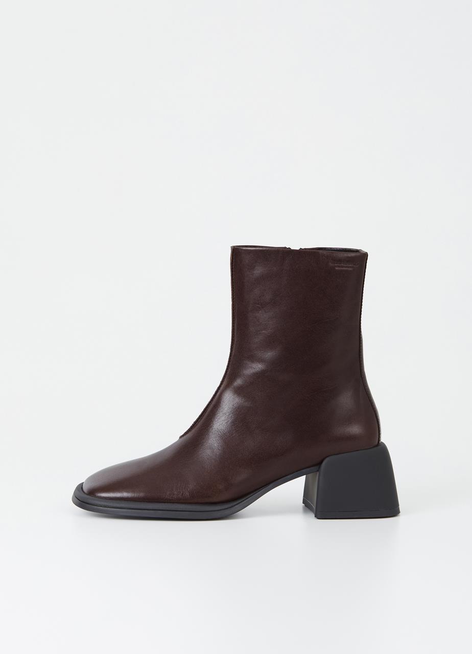 Ansie bottes Marron Foncé cuir