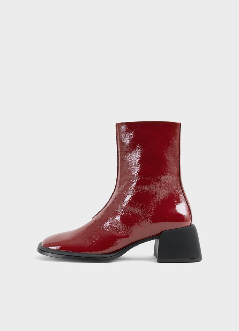 Ansie boots Dark Red patent leather