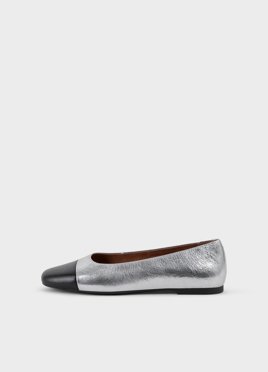 Jolin halbschuhe Silber leder/metallic