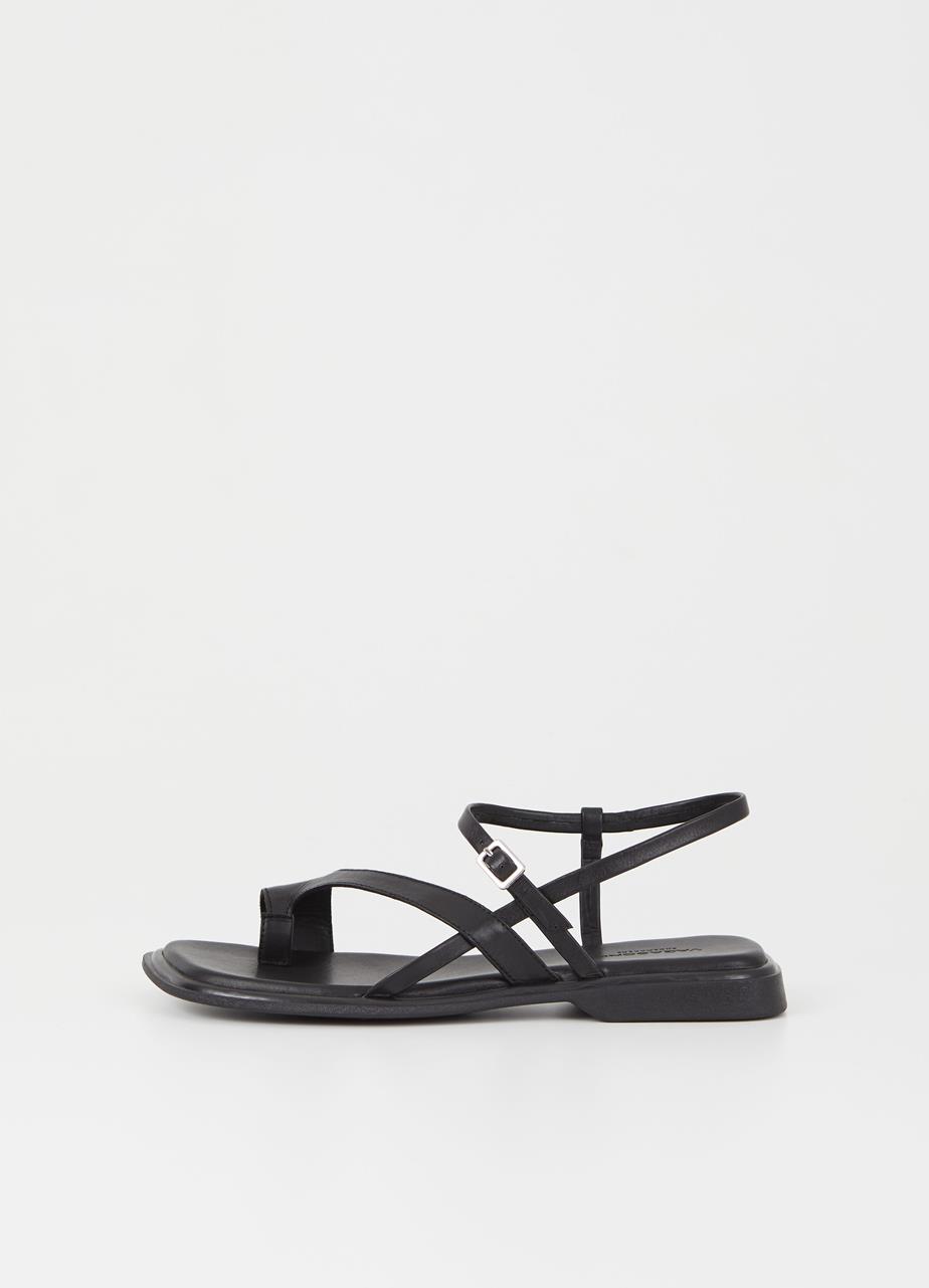 Izzy sandalen ZWART LEER