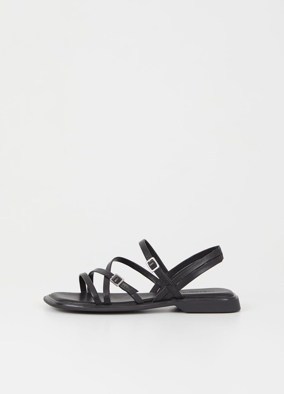 Izzy sandalen SCHWARZ LEDER