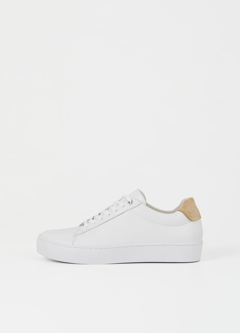 Zoe zapatillas Blanco cuero