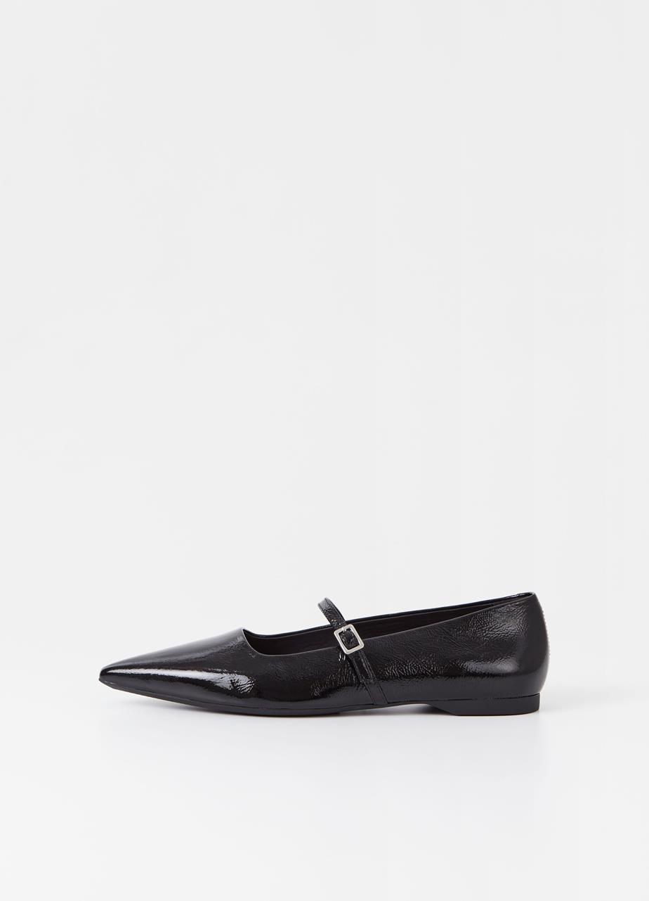 Hermine chaussures Noir cuir verni